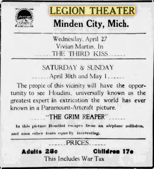 Legion Theater - April 22 1921 (newer photo)